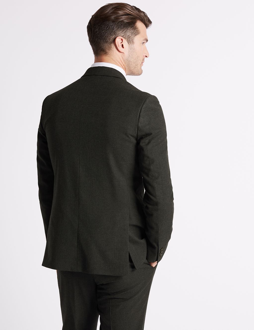 Charcoal Textured Slim Fit Jacket 8 of 8