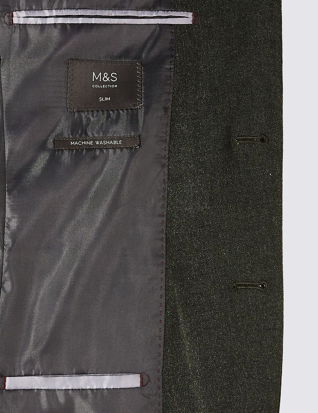 Charcoal Textured Slim Fit Jacket 5 of 8