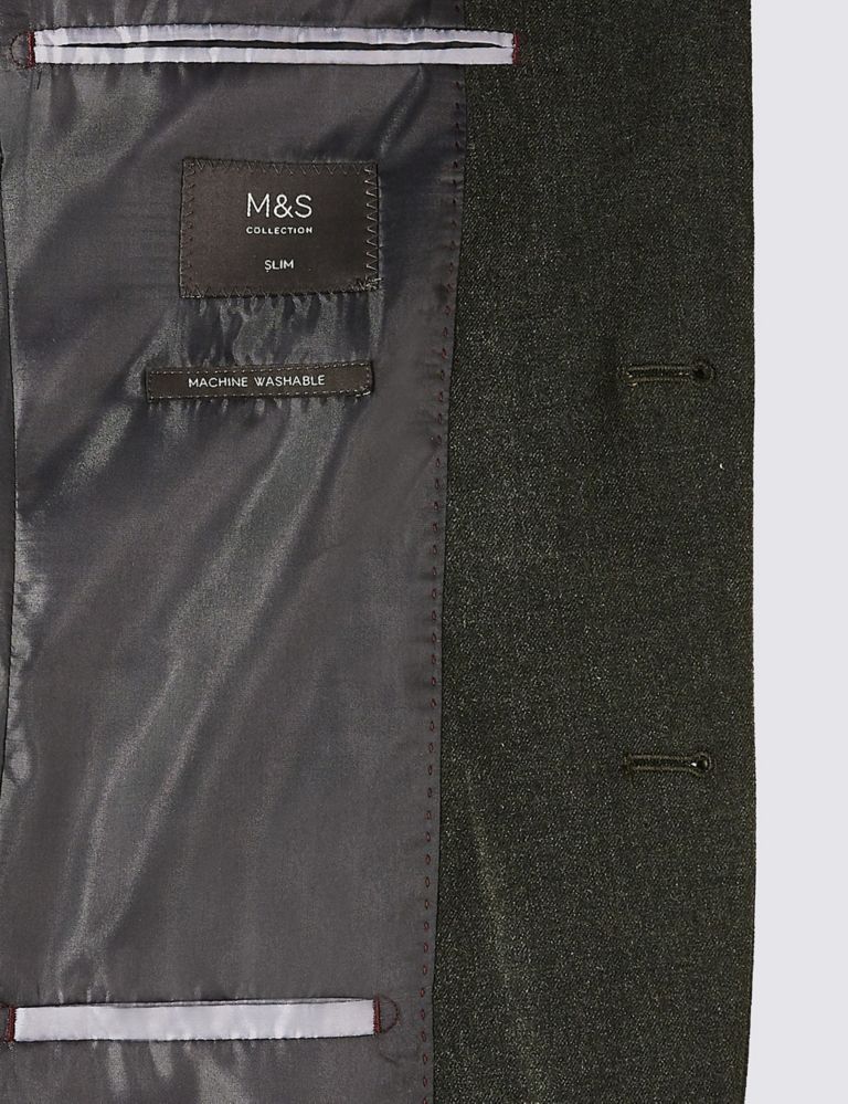 Charcoal Textured Slim Fit Jacket 7 of 8