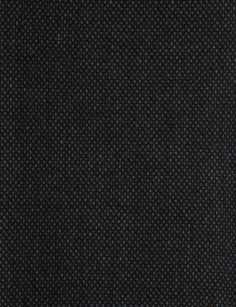 Charcoal Textured Slim Fit Suit Trousers 5 of 5