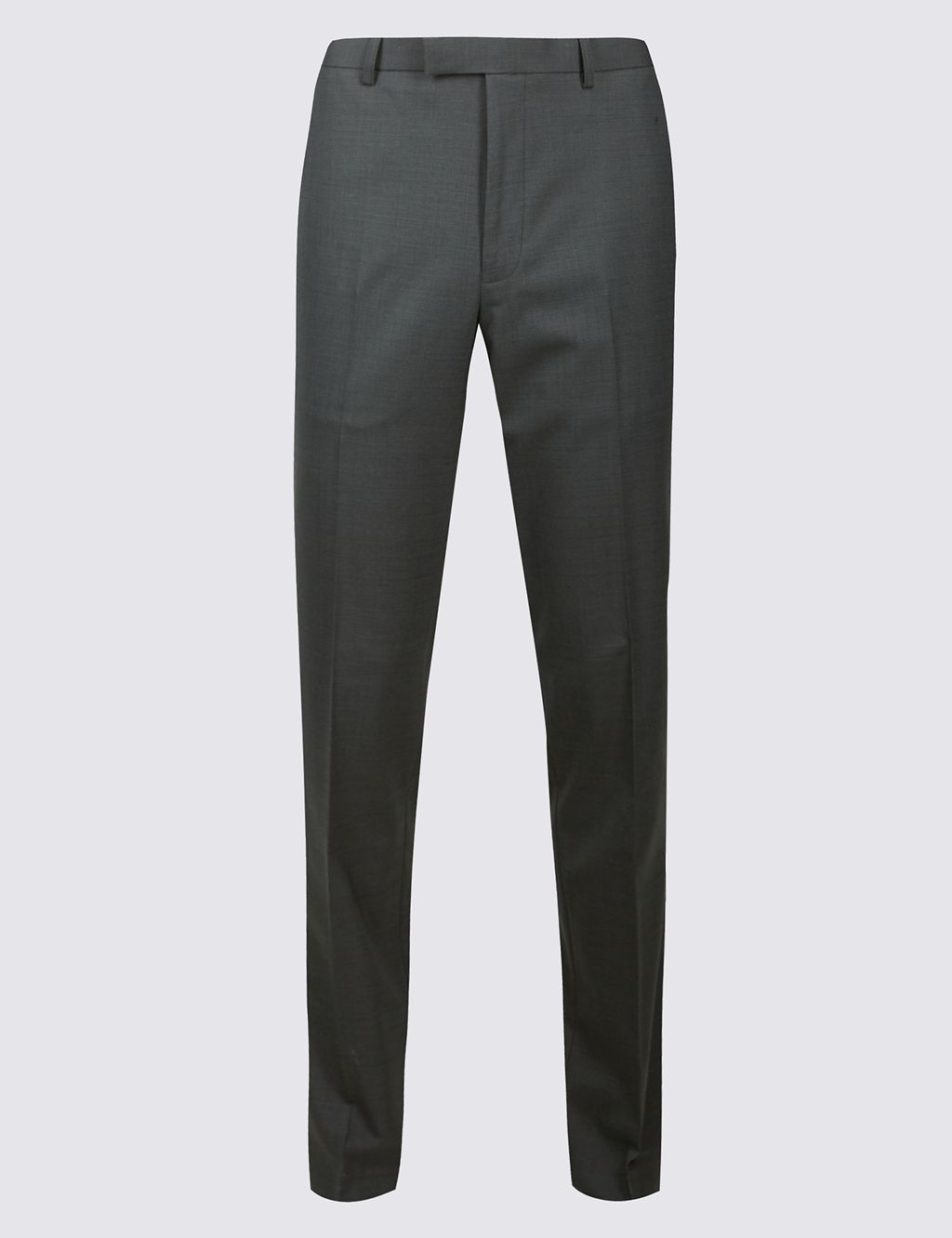 Charcoal Textured Slim Fit Trousers 1 of 6