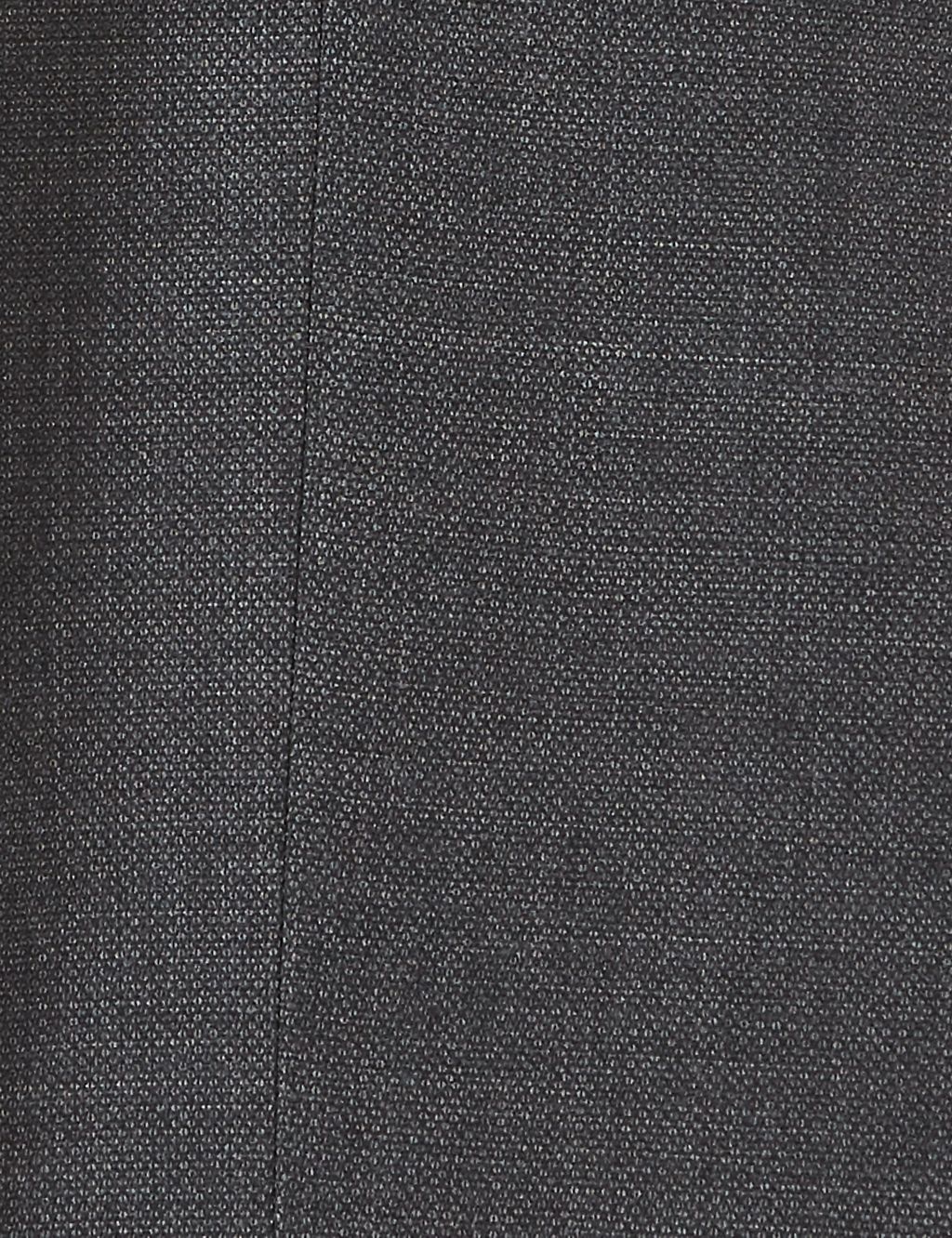 Charcoal Textured Slim Fit Wool Trousers 5 of 7