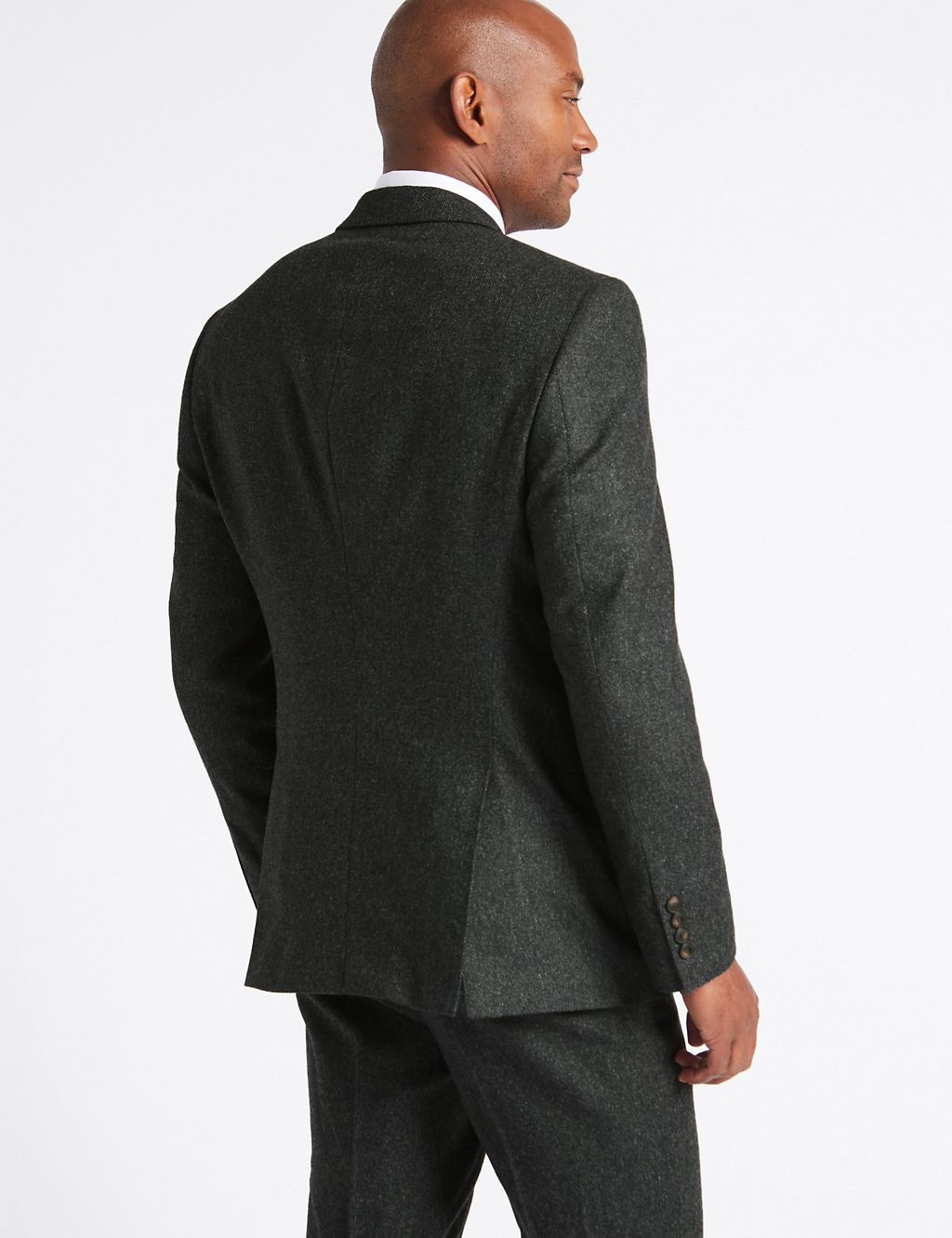 Charcoal Wool Blend Jacket with Italian Fabric 7 of 9