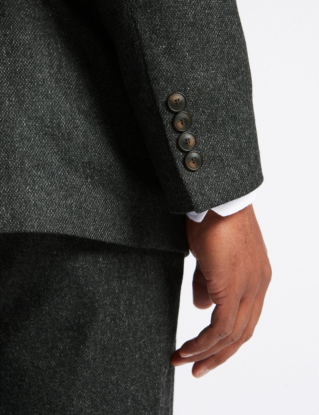 Charcoal Wool Blend Jacket with Italian Fabric 4 of 9