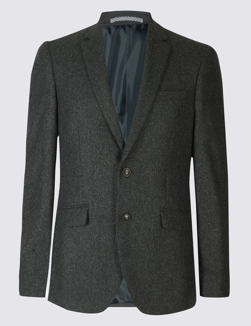 Charcoal Wool Blend Jacket with Italian Fabric 1 of 9