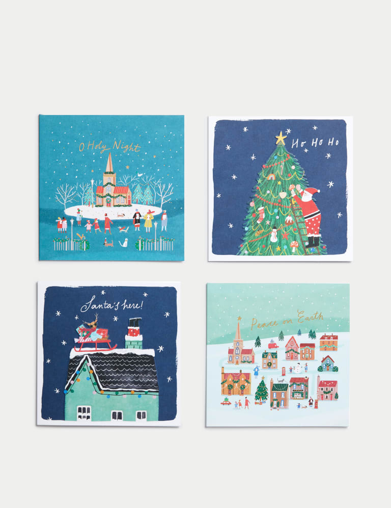 Charity Christmas Cards Village Scene Designs M S