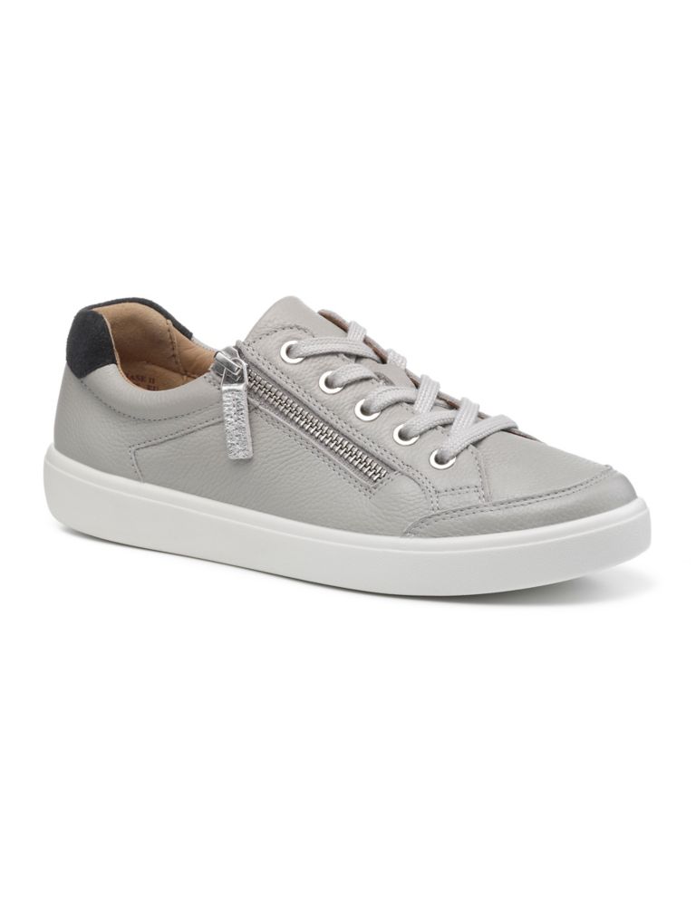 Chase II Wide Fit Leather Metallic Trainers | Hotter | M&S
