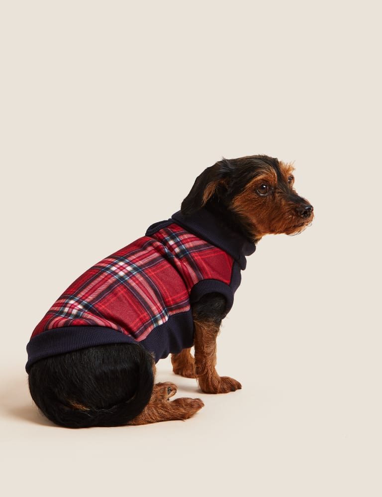 Tartan dog jumper top