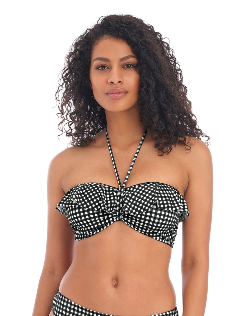 Checkered bandeau bikini store