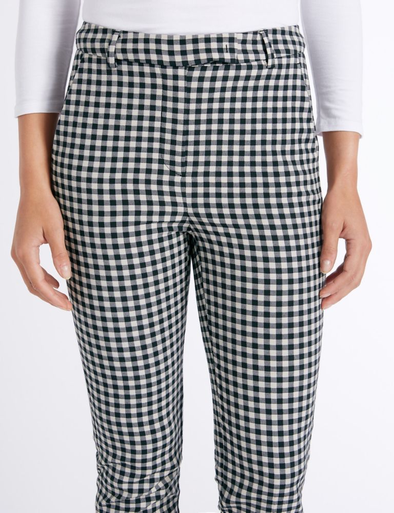 Checked 7/8th Crop Slim Leg Trousers 5 of 6