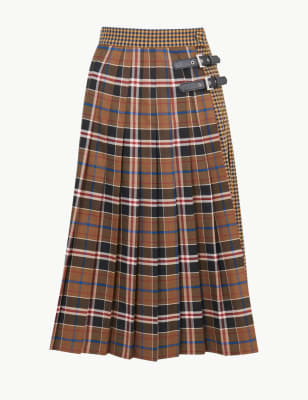 Midi skirt hotsell in check