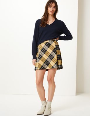 andmary Hanna check mini skirt S 流行 - スカート