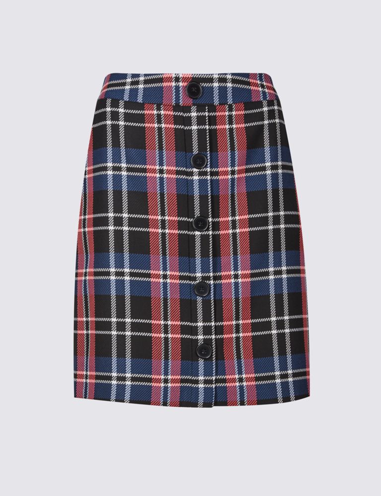 Checked A-Line Mini Skirt 3 of 6