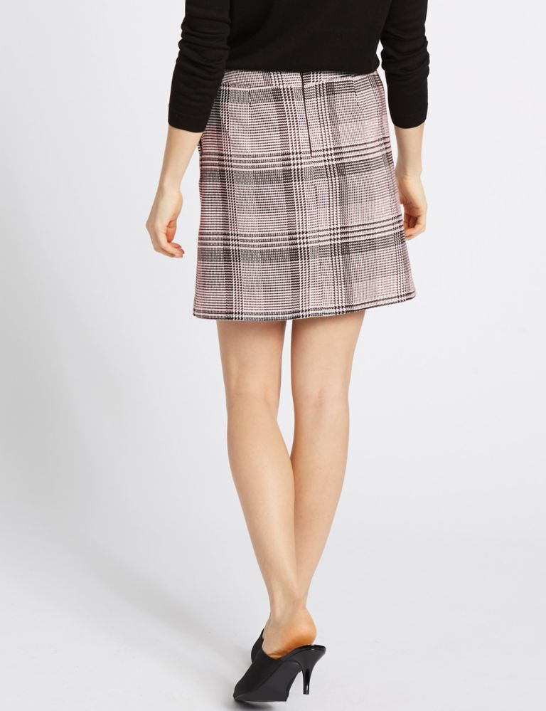 Checked A-Line Mini Skirt 4 of 5