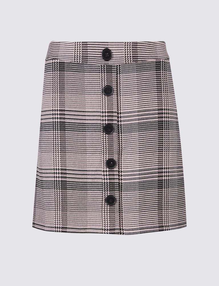 Checked A-Line Mini Skirt 2 of 5