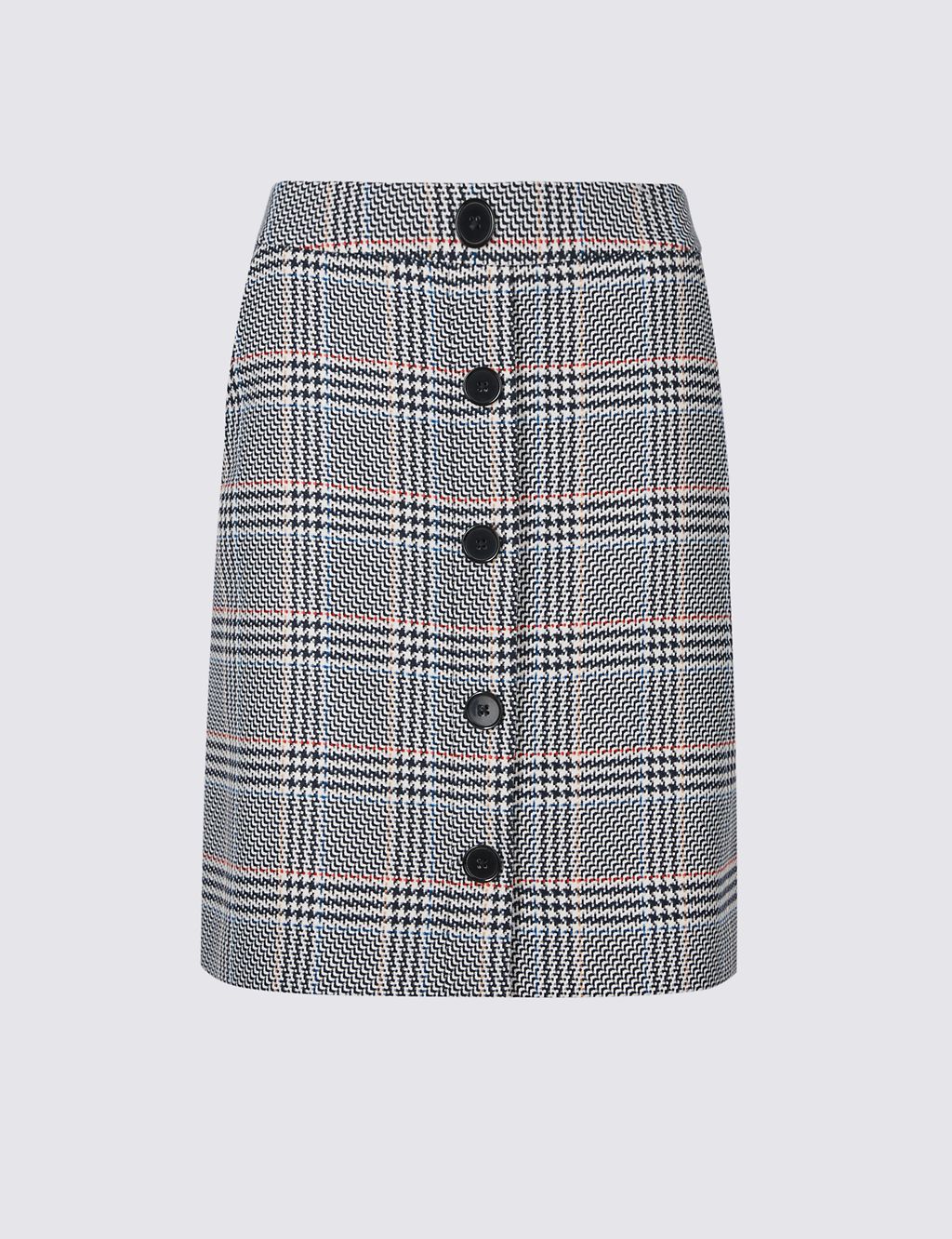 Checked A-Line Mini Skirt 1 of 7