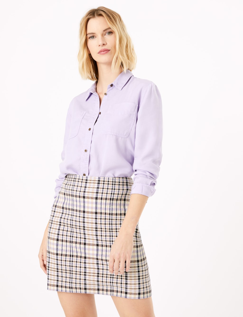 Checked A-Line Mini Skirt 3 of 4