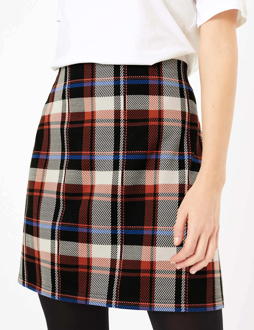 Checked A-Line Mini Skirt 2 of 4