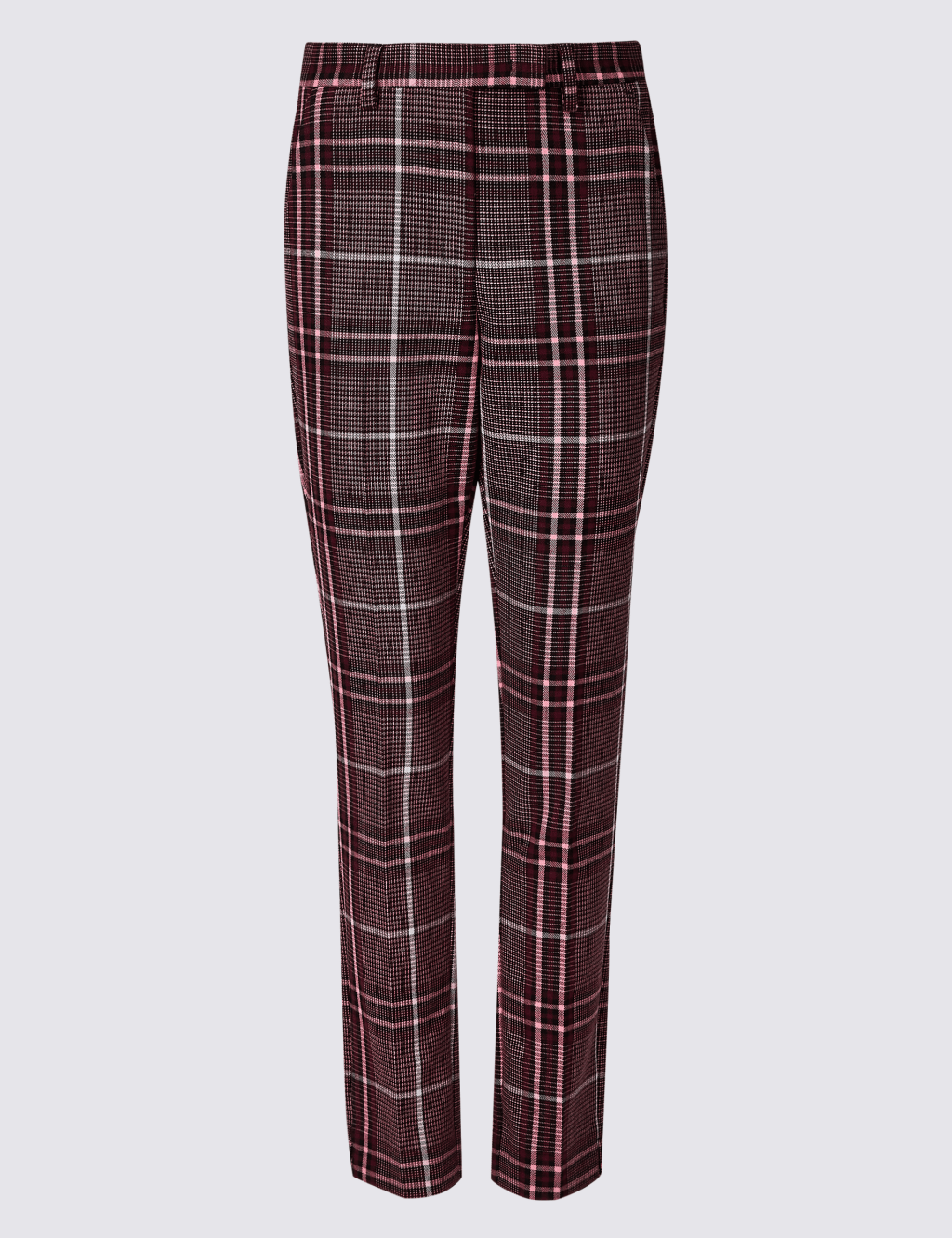 Checkered ankle pants shop