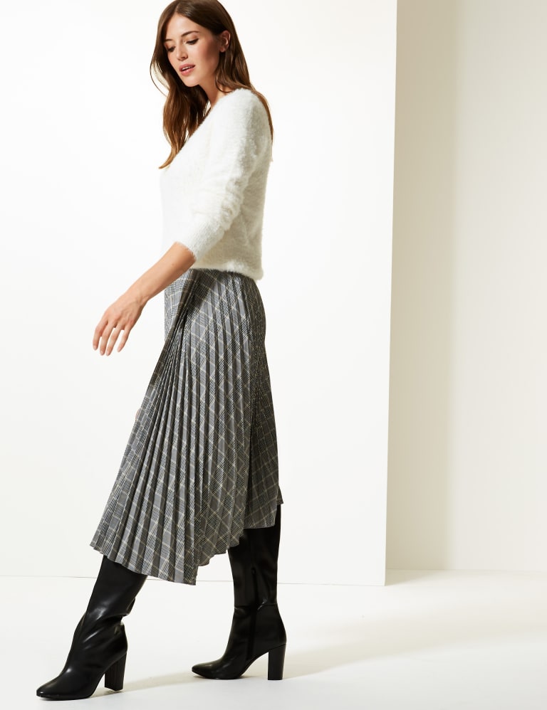 Pleated midi skirt m&s sale