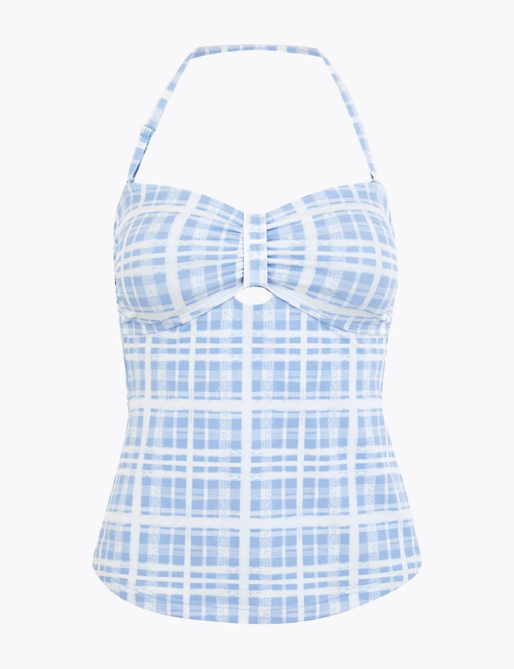Checked Bandeau Tankini Top 1 of 7