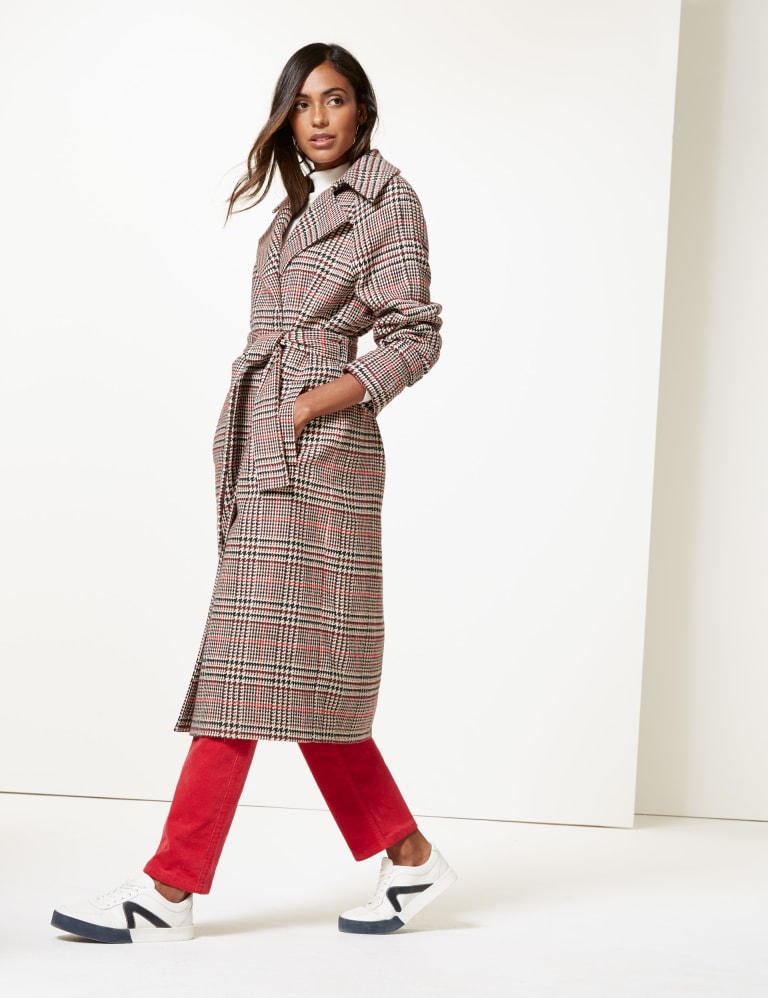 M&s 2025 checked coat