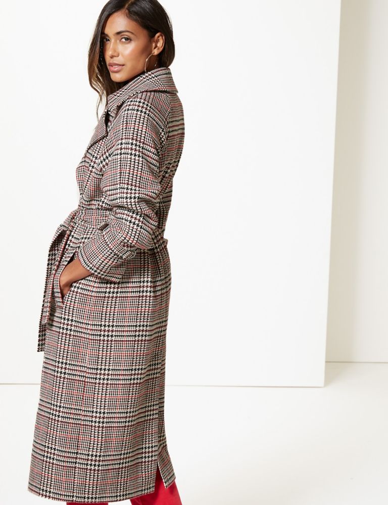 Checked Belted Coat 4 of 5