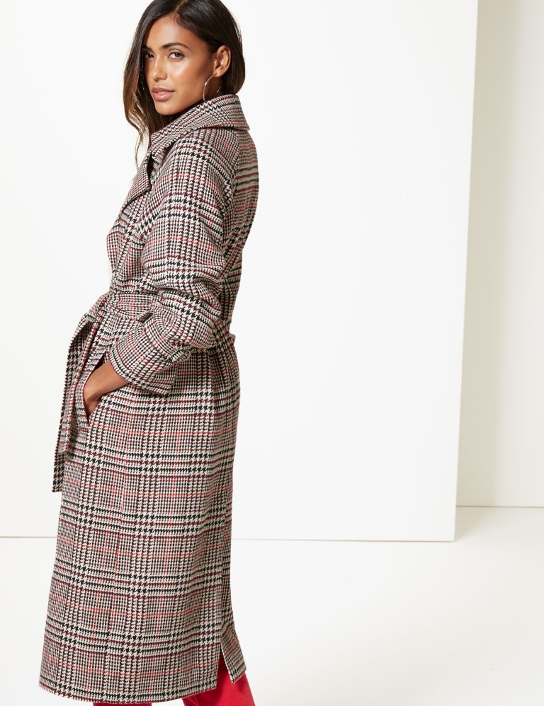 Checked Belted Coat | M&S Collection | M&S