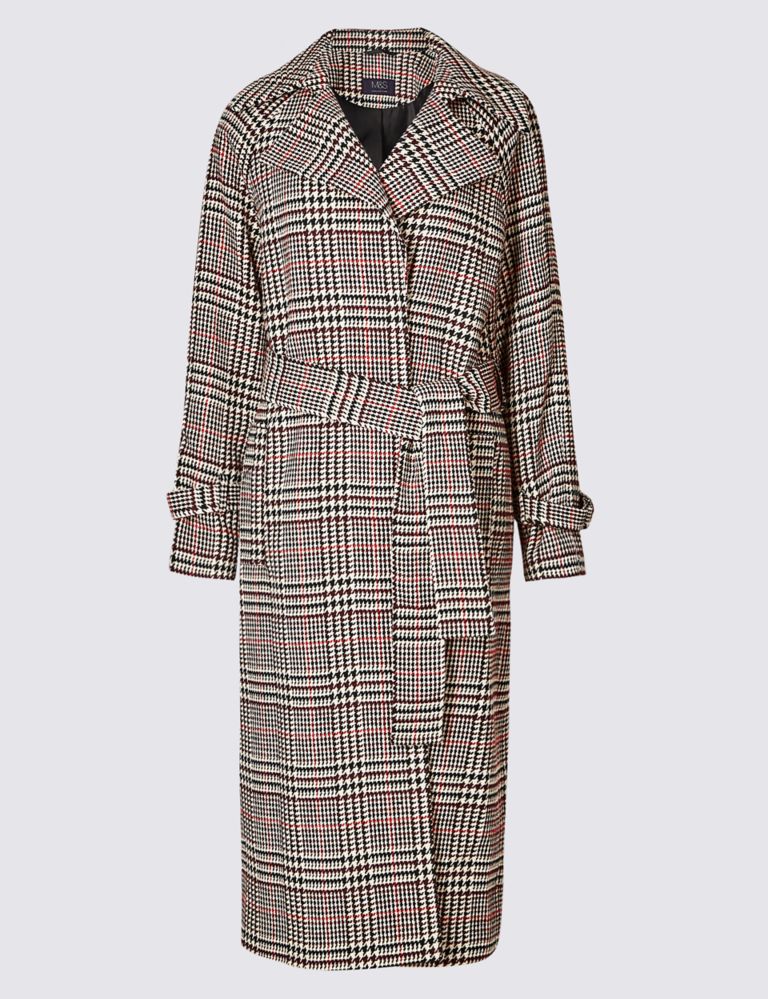 Checked Belted Coat 3 of 5