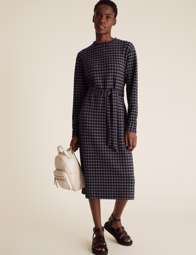 M s store tartan dress