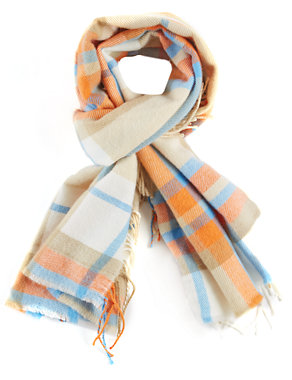 Checked Blanket Scarf Image 2 of 4