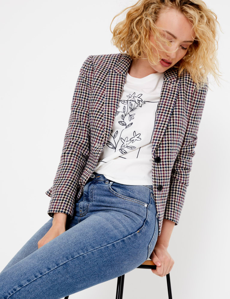 M&s hot sale checked blazer