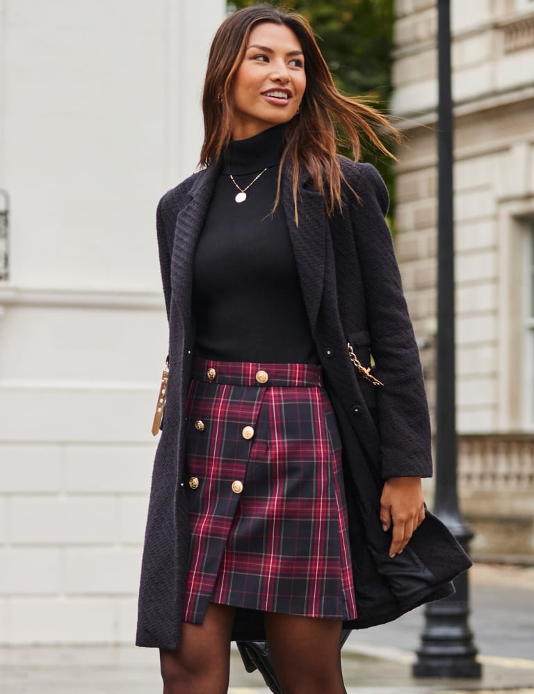 Hobbs red new arrivals tartan skirt
