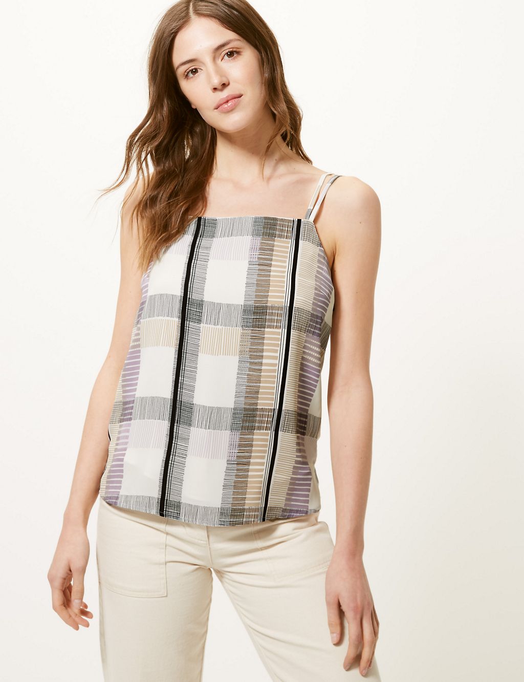 Checked Camisole Top 3 of 4