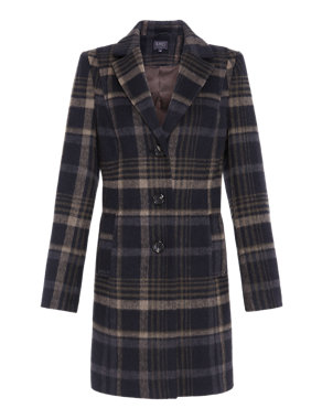 Checked Coat with Wool Image 2 of 6