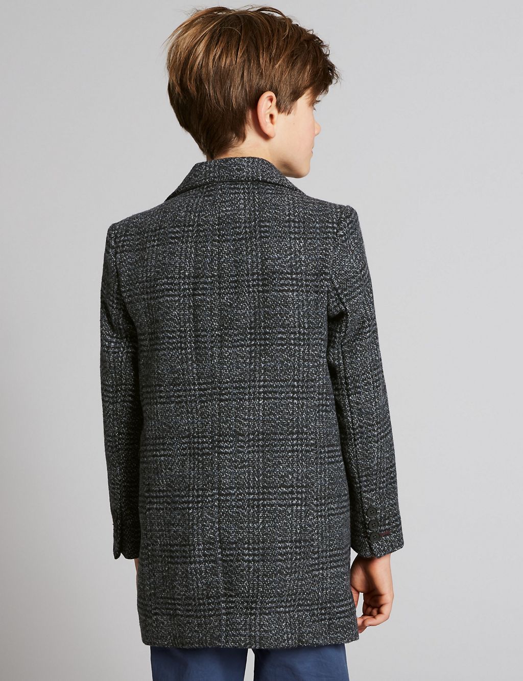 Checked Coat with wool (3-16 Years) 2 of 5