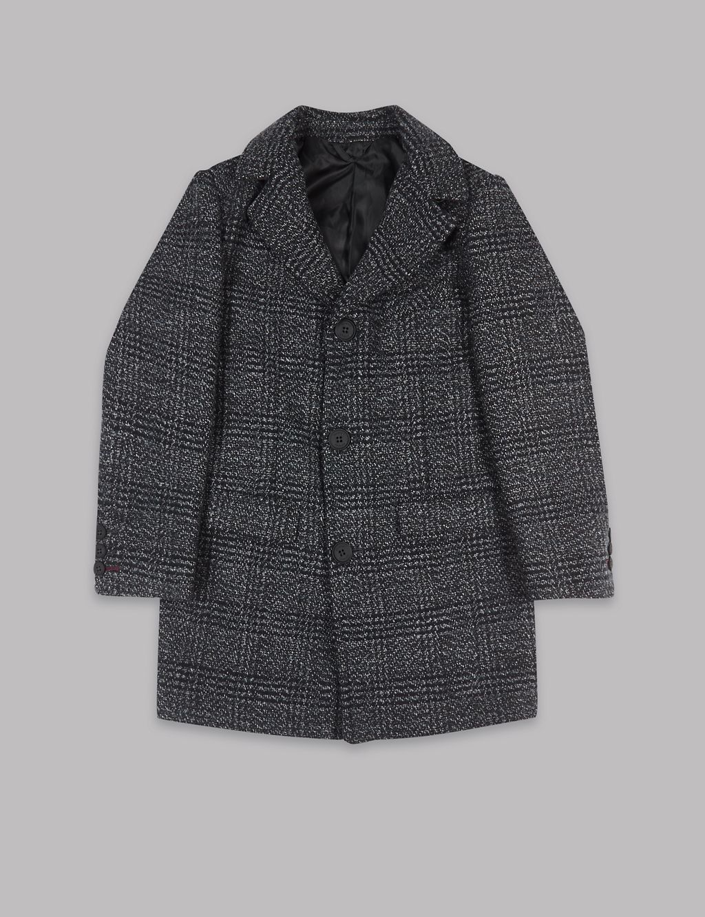 Checked Coat with wool (3-16 Years) 1 of 5