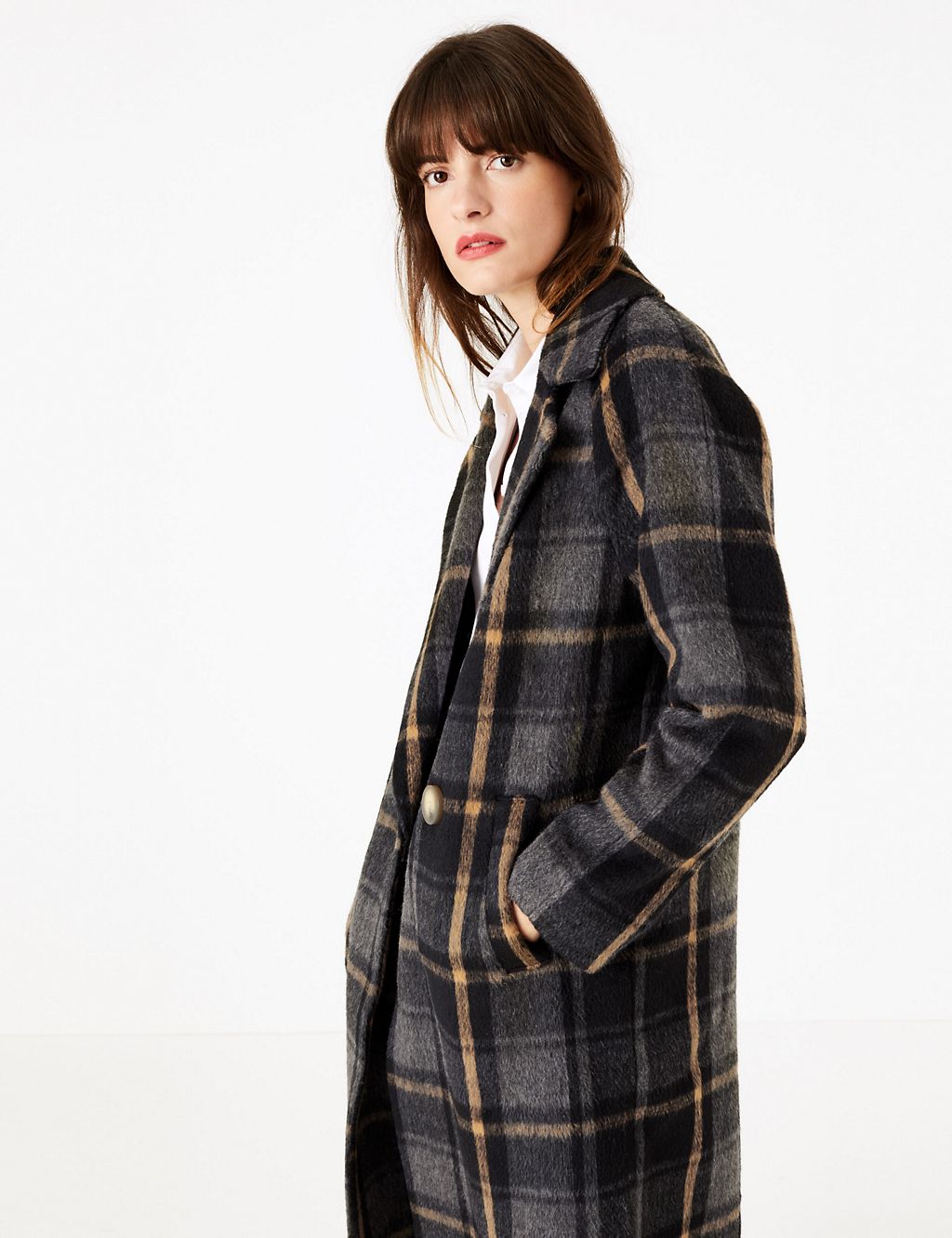 Checked Cocoon Overcoat 5 of 6