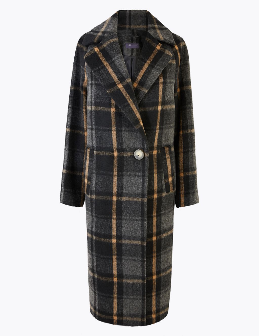 Checked Cocoon Overcoat | M&S Collection | M&S