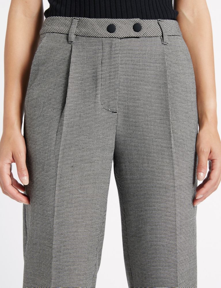 Checked Cropped Straight Leg Trousers 5 of 6