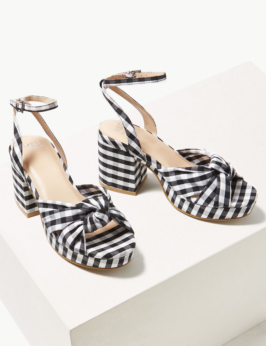 Checked Demi Ankle Strap Sandals 2 of 5