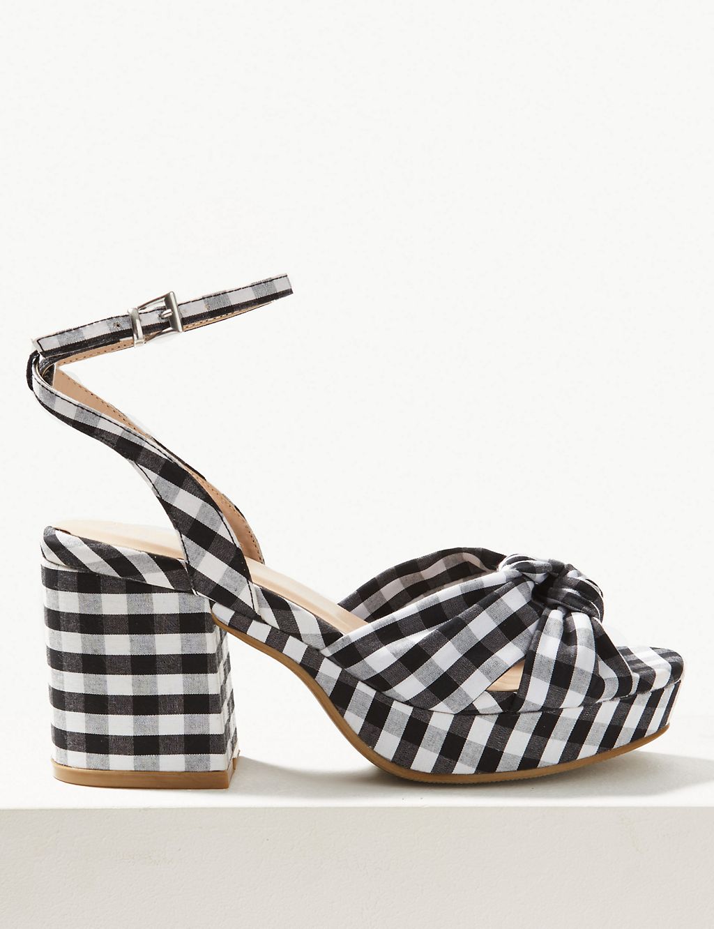 Checked Demi Ankle Strap Sandals 1 of 5
