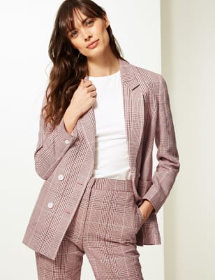 PETITE Checked Blazer, M&S Collection