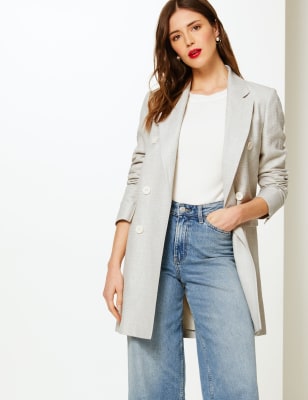 M&s on sale checked blazer