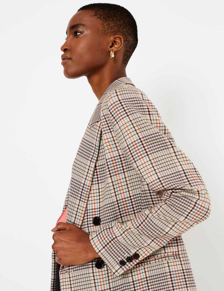 M&s checked blazer online
