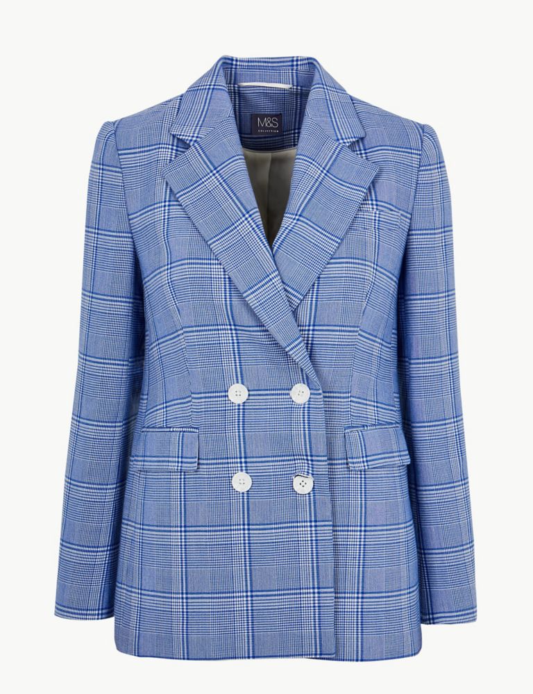 Checked Double Breasted Blazer 2 of 6