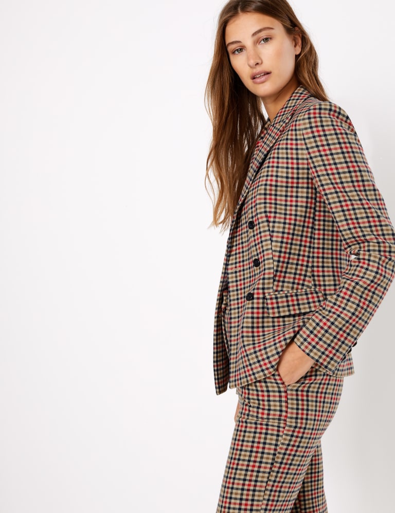 M&s checked blazer deals
