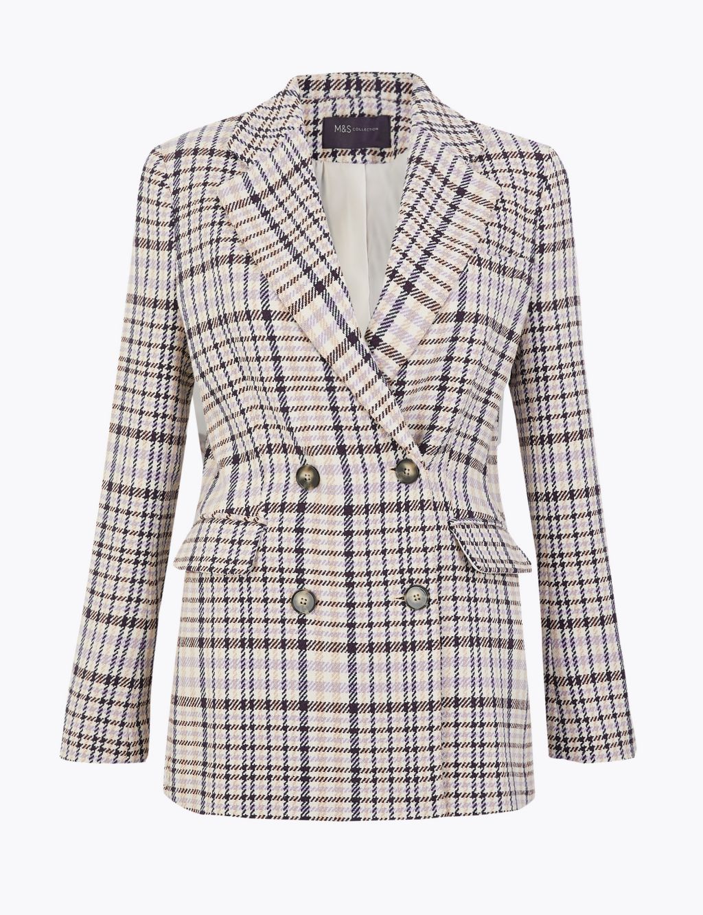 Checked Double Breasted Blazer 1 of 5