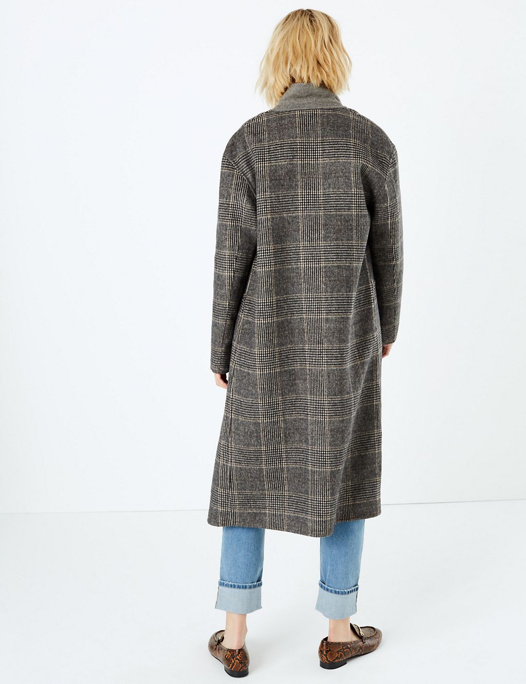 Checked Double Faced Coat 4 of 6