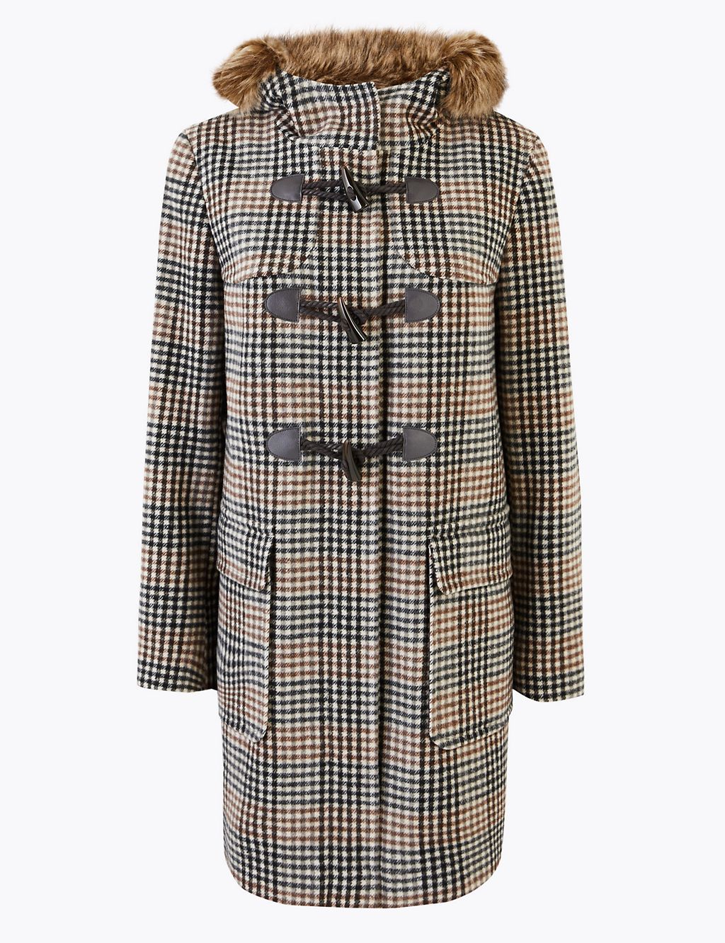 Checked Duffle Coat 1 of 4